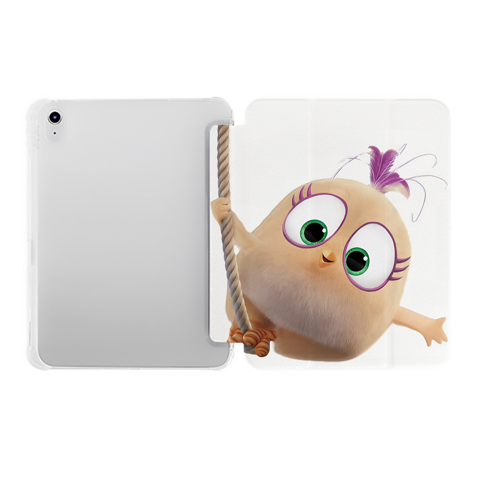 （画像用） Angry Birds アングリーバード IPad ケース ペン収納付き 三つ折りスタンド PUレザー×シリコン 対応機種9.5/10.5/10.9インチ